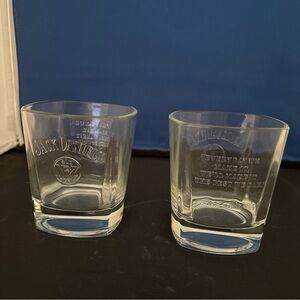 Jack Daniels Clear Whiskey Glass Set of 2 No 7